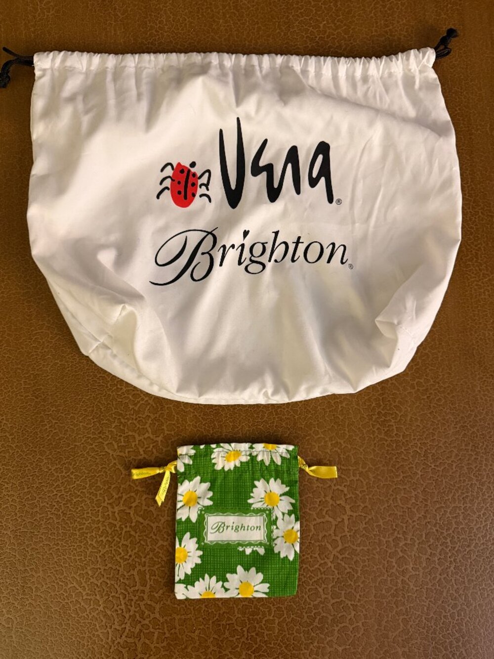 Brighton Vera Drawstring Dust Bag and Jewelry Bag - Lot of 2